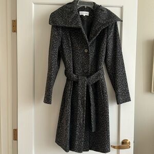 Calvin Klein leopard print coat